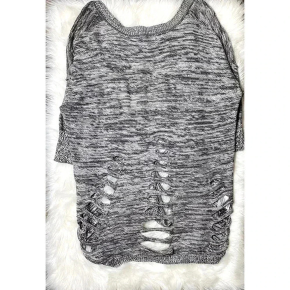 Gray Shredded BCBG Sweater - Picture 4 of 4